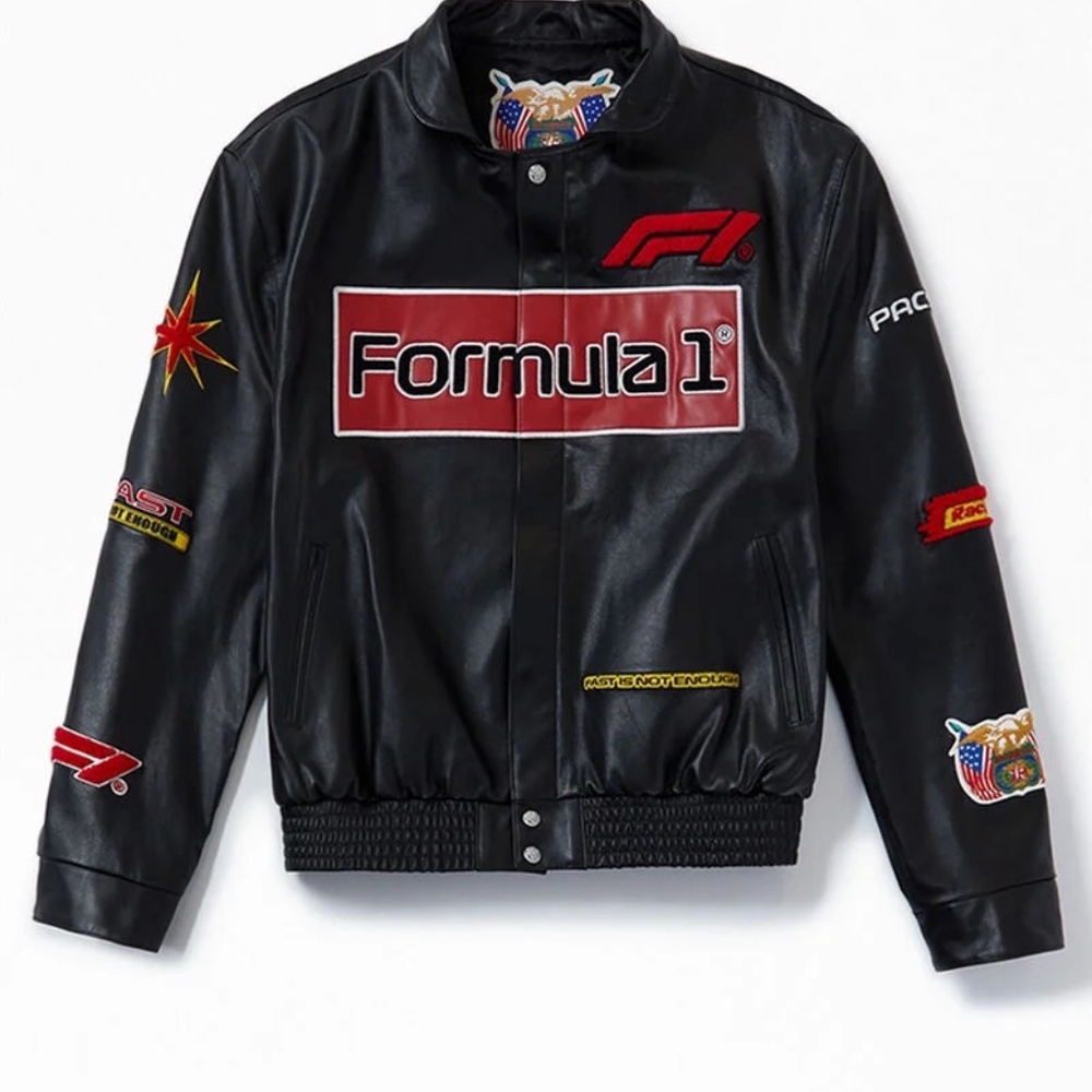 NEW Jeff Hamilton x Formula 1 x PacSun Full Leather Racing Jacket Small